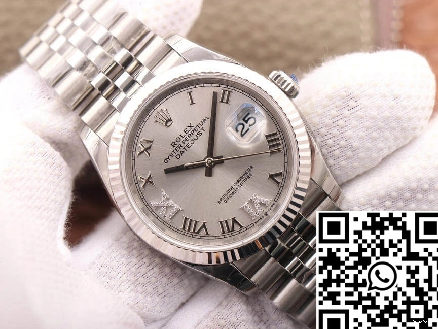 Factory Diamond EW Datejust Rolex Silver Dial M126234-0029 1110